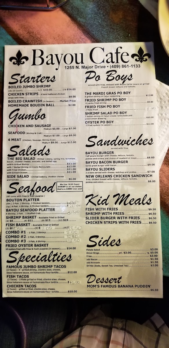 Menu Bayou Cafe-5